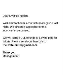 The LiveHub Statement Issued 
